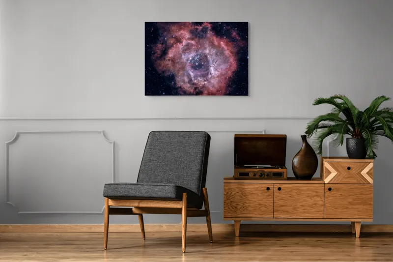 Tablou Canvas, "Trandafirul cosmic al infinitului stelelor", Stele, Nebuloasă, Cosmis, Mister, Lumină, Pulbere, Spațiu, Univers, Frumusețe, Caleidoscop, 100 x 70 cm – poza 8