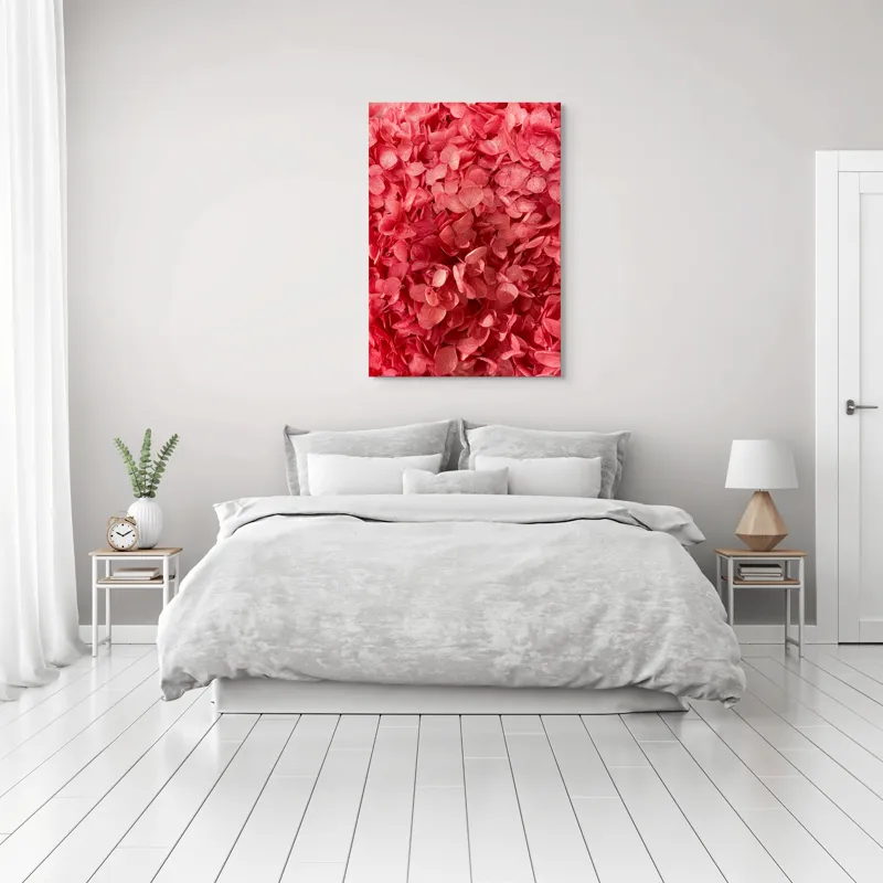 Tablou Canvas, "Splendoarea delicată a florilor uscate", Flori, Roz, Textura, Plante, Petale, Delicat, Abundenta, Naturalețe, 70 x 100 cm – poza 3