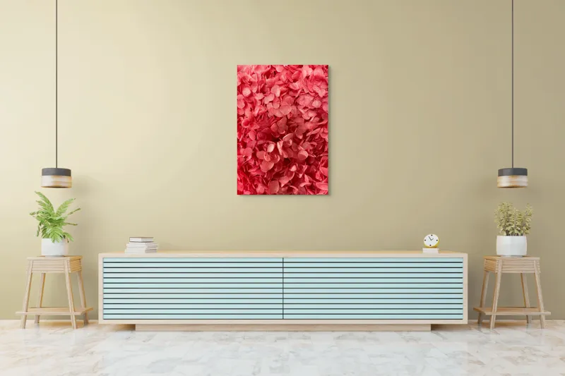 Tablou Canvas, "Splendoarea delicată a florilor uscate", Flori, Roz, Textura, Plante, Petale, Delicat, Abundenta, Naturalețe, 70 x 100 cm – poza 5