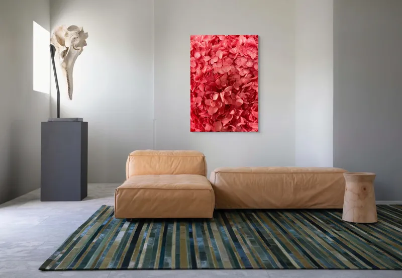 Tablou Canvas, "Splendoarea delicată a florilor uscate", Flori, Roz, Textura, Plante, Petale, Delicat, Abundenta, Naturalețe, 70 x 100 cm – poza 7