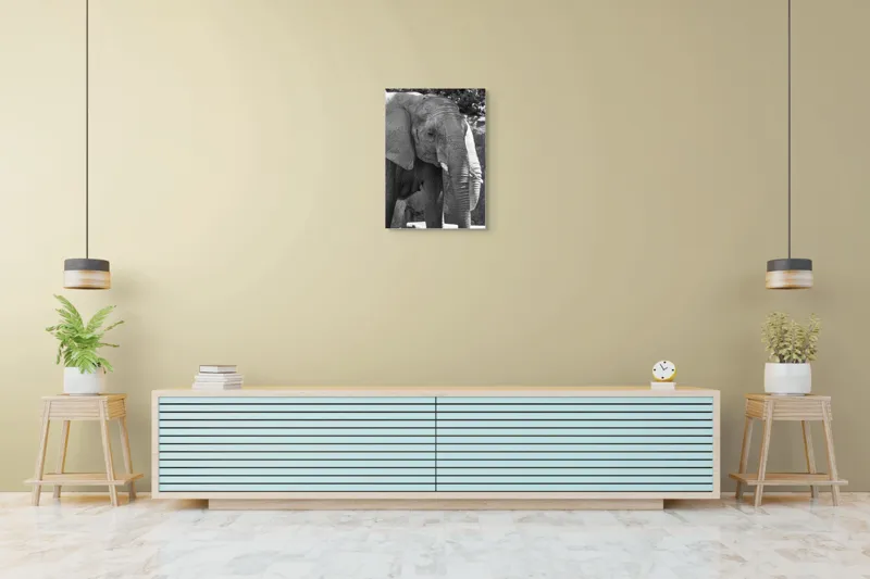 Tablou Canvas, "Elefantul în moment de contemplare liniștită", 50 x 70 cm – poza 6