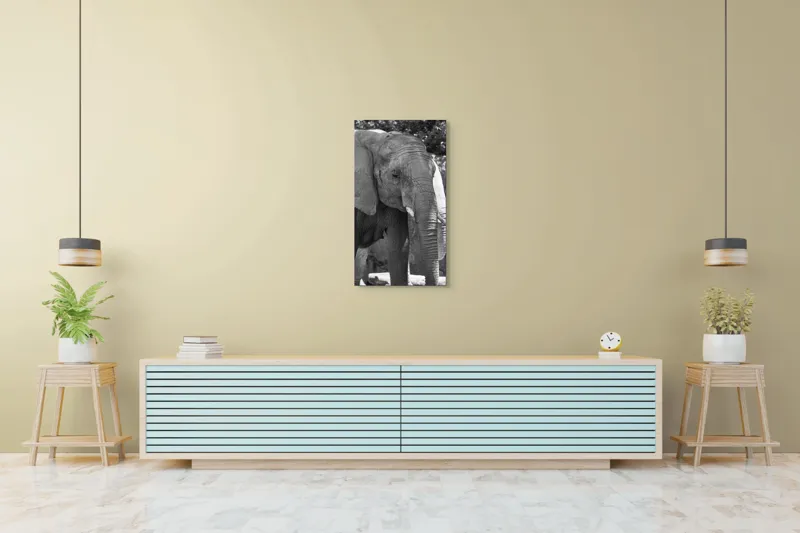 Tablou Canvas, "Elefantul în moment de contemplare liniștită", 50 x 90 cm – poza 6
