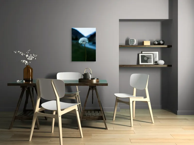 Tablou Canvas, "Puful viselor pe cerul albastru", Pufoasa, Delicată, Fragilă, Natură, Solitudine, Efemeră, Contrast, Libertate, 50 x 70 cm – poza 5
