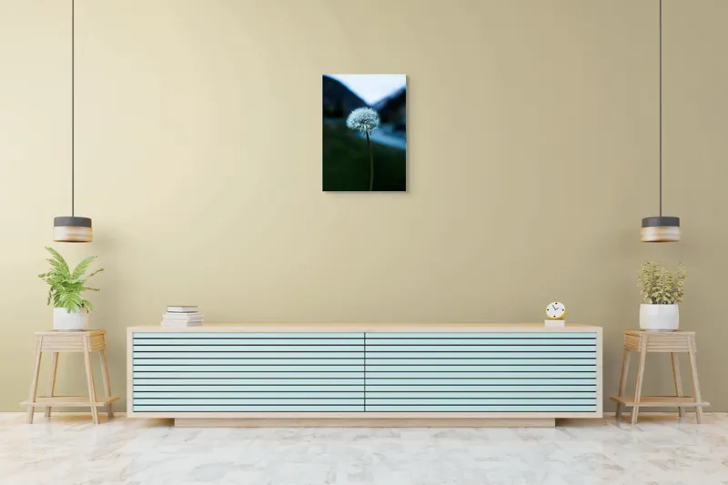 Tablou Canvas, "Puful viselor pe cerul albastru", Pufoasa, Delicată, Fragilă, Natură, Solitudine, Efemeră, Contrast, Libertate, 50 x 70 cm – poza 6
