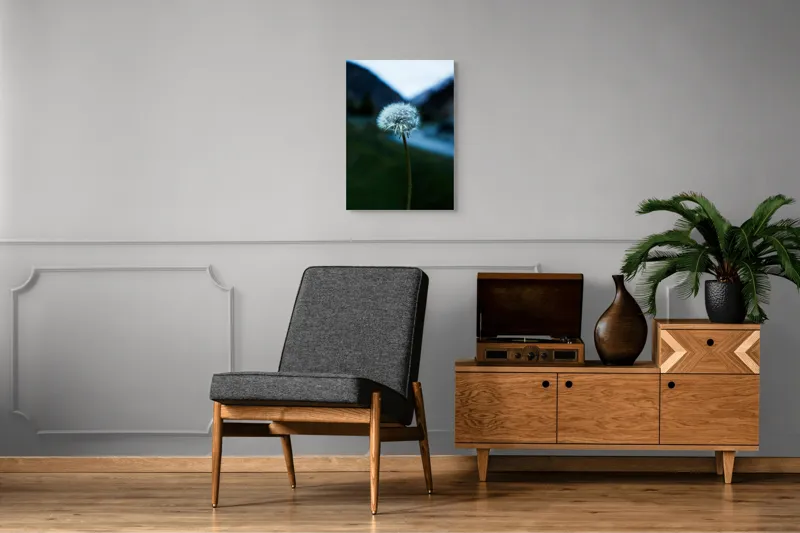 Tablou Canvas, "Puful viselor pe cerul albastru", Pufoasa, Delicată, Fragilă, Natură, Solitudine, Efemeră, Contrast, Libertate, 50 x 70 cm – poza 8