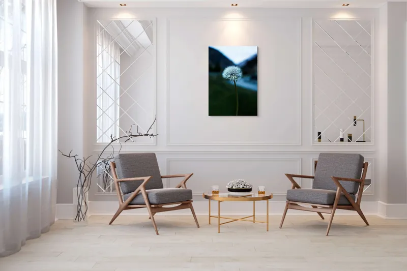 Tablou Canvas, "Puful viselor pe cerul albastru", Pufoasa, Delicată, Fragilă, Natură, Solitudine, Efemeră, Contrast, Libertate, 70 x 100 cm – poza 8