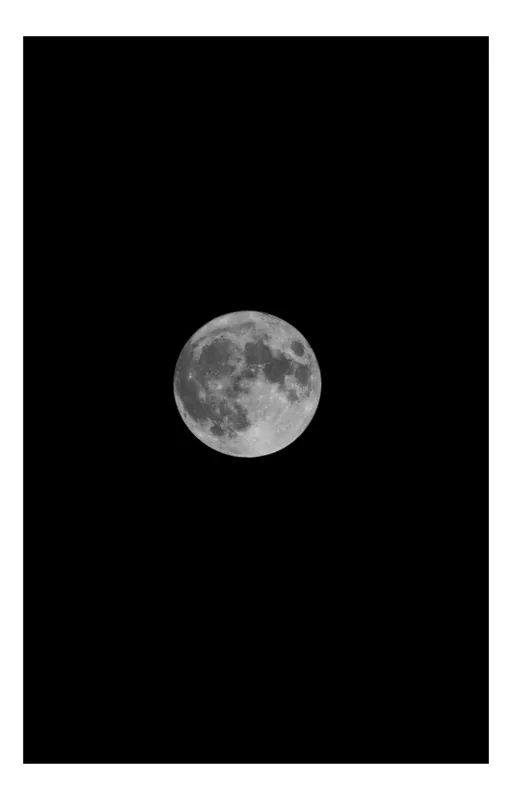 Tablou Canvas, "Luna plină strălucind în noapte", Lună, Plenilună, Noapte, Cer, Mister, Lumină, Umbre, Fascinație, Caleidoscop, Seninătate, 50 x 90 cm