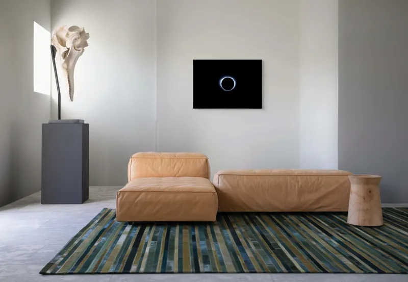 Tablou Canvas, "Coronă solară în eclipsă totală", Intuneric, Mister, Corona, Eclipse, Lumina, Ceruri, Astronomie, Fenomen, Sublim, Infinit., 70 x 50 cm – poza 8