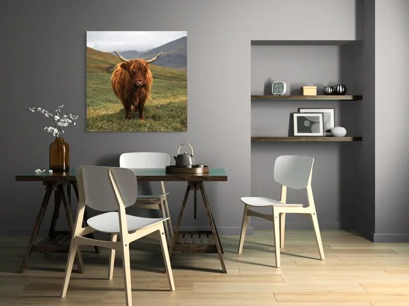 Tablou Canvas, "Bivol sportiv pe câmp însorit", 100 x 100 cm – poza 6