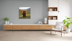 Tablou Canvas, "Bivol sportiv pe câmp însorit", 100 x 100 cm – poza 8