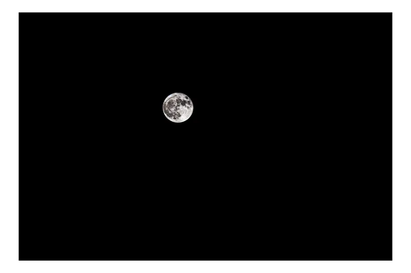 Tablou Canvas, "Luna strălucind în noapte adâncă", Lună, Lumină, Mister, Noapte, Cer, Frumusețe, Tranquilitate, Întuneric, 150 x 100 cm