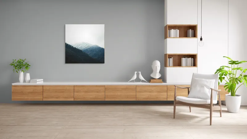 Tablou Canvas, "Lumina albă peste munții verzi", Nori, Munți, Pădure, Zăpadă, Cer, Lumină, Natură, 100 x 100 cm – poza 8