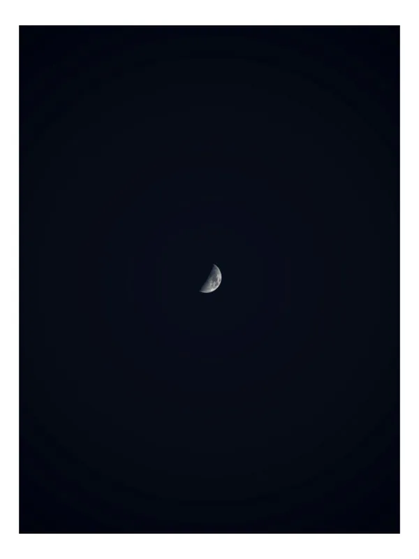 Tablou Canvas, "Luna în misterul nopții adânci", Mister, Noapte, Lună, Tăcere, Infinit, Lumină, Cer, Pace, 100 x 100 cm