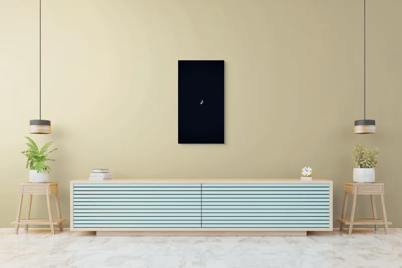 Tablou Canvas, "Luna în misterul nopții adânci", Mister, Noapte, Lună, Tăcere, Infinit, Lumină, Cer, Pace, 50 x 90 cm – poza 6