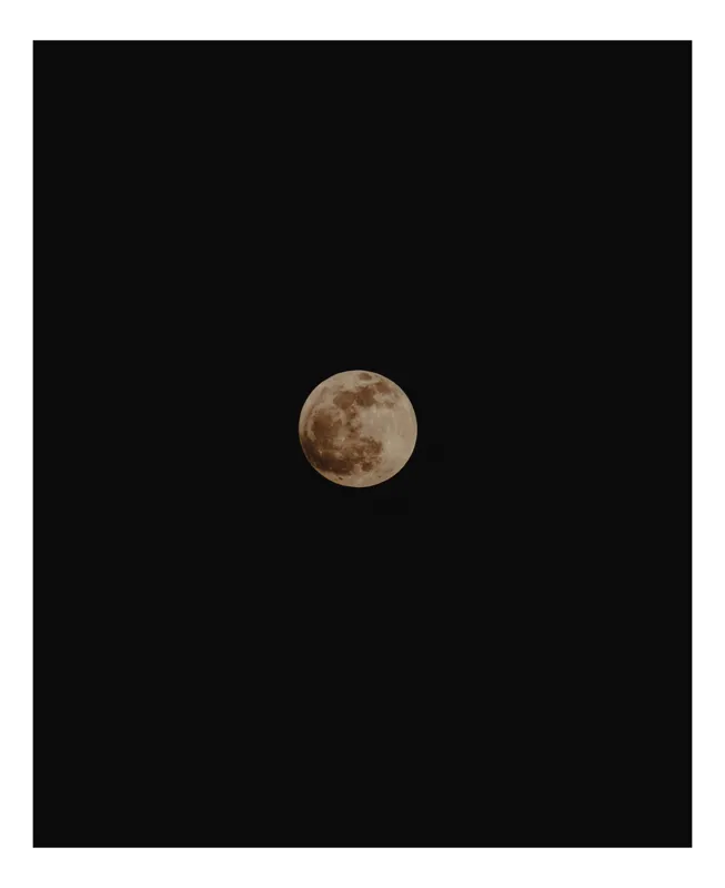 Tablou Canvas, "Luna plină în noaptea adâncă", Mister, Lumină, Selenă, Noapte, Cer, Serenitate, Mistic, Rotund, Întuneric, Orb., 100 x 100 cm