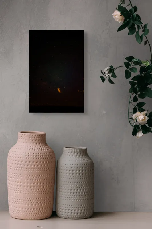 Tablou Canvas, "Cer înstelat deasupra norilor", Stele, Cer, Noapte, Mister, Lumină, Infinit, Visare, Tăcere, Profunzime, Spațiu, 26 x 39 cm – poza 6