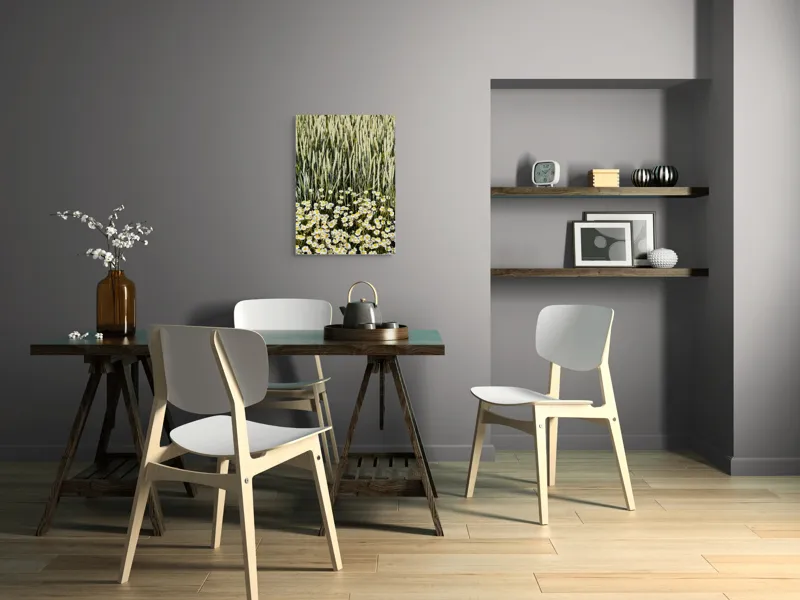 Tablou Canvas Peisaj Vară Flori Grâu Natură Frumusețe, 50 x 70 cm – poza 5