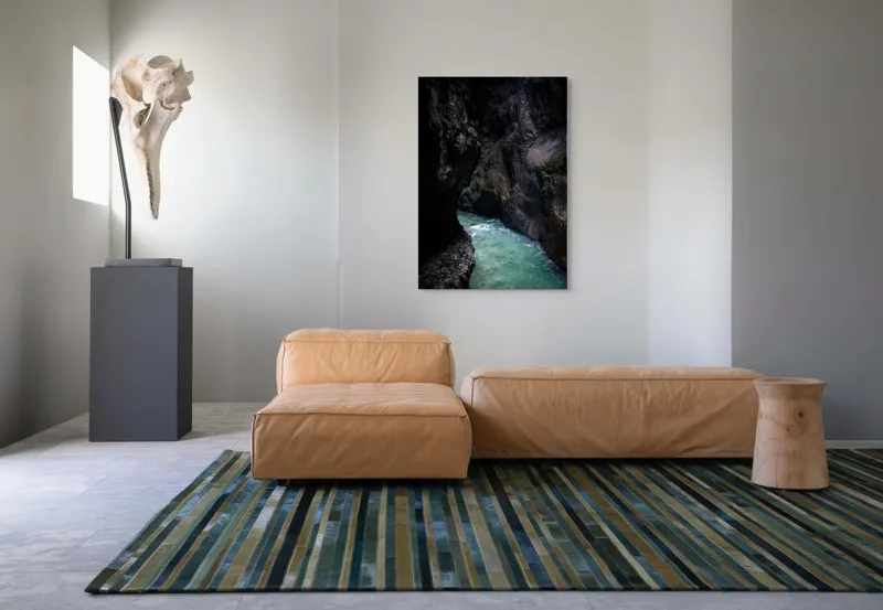 Tablou Canvas, "Misterele unui defileu stâncos întunecat", Întunecat, Pitoresc, Râpa, Apă, Piatra, Adânc, Misterios, Sălbatic, Răcoritor, 70 x 100 cm – poza 7