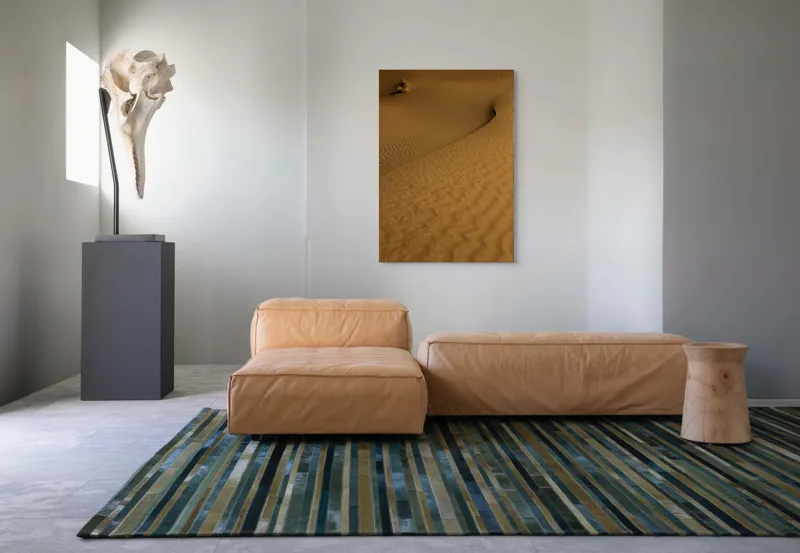 Tablou Canvas, "Ondele de nisip în deșertul vast", Deșert, Nisip, Dune, Valuri, Solitudine, Ariditate, Natură, Linie, Peisaj, Serenitate, 70 x 100 cm – poza 7