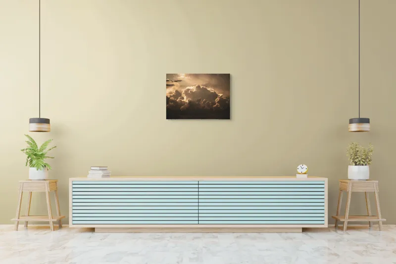 Tablou Canvas, "Nori plutind la apusul soarelui", Nori, Apus, Lumină, Dramatic, Cer, Umbre, Spectacol, Natură, 70 x 50 cm – poza 7