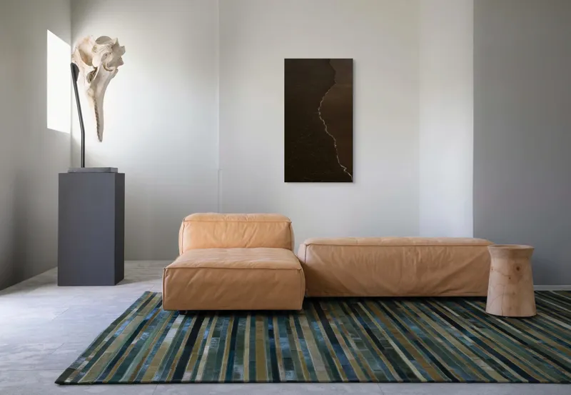 Tablou Canvas, "Întunericul mării sub clar de lună", Valuri, Nisip, Apus, Linie, Contrast, Calm, Reculegere, Natura, Granita, Reflexie, 50 x 90 cm – poza 5