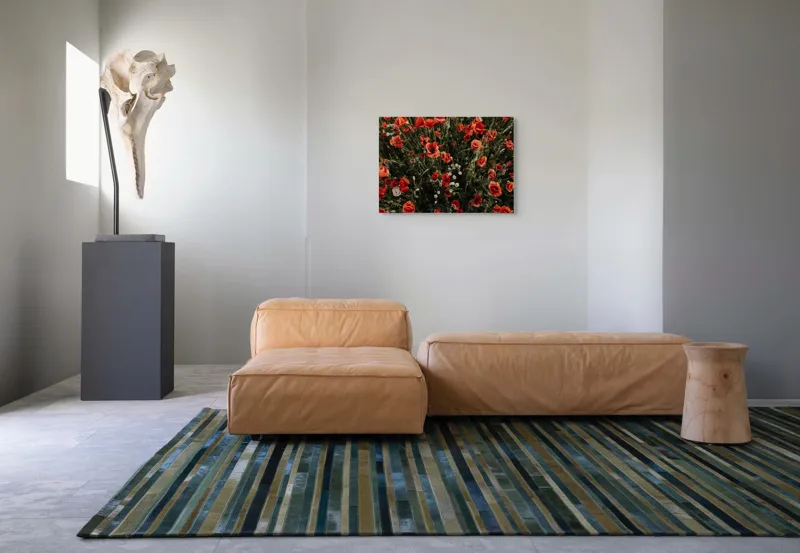 Tablou Canvas, "Câmpul de maci înfloriți vibrant", Mac, Roșu, Flori, Câmp, Verdeață, Natură, Delicatețe, Culoare, Frumusețe, Vise., 70 x 50 cm – poza 8
