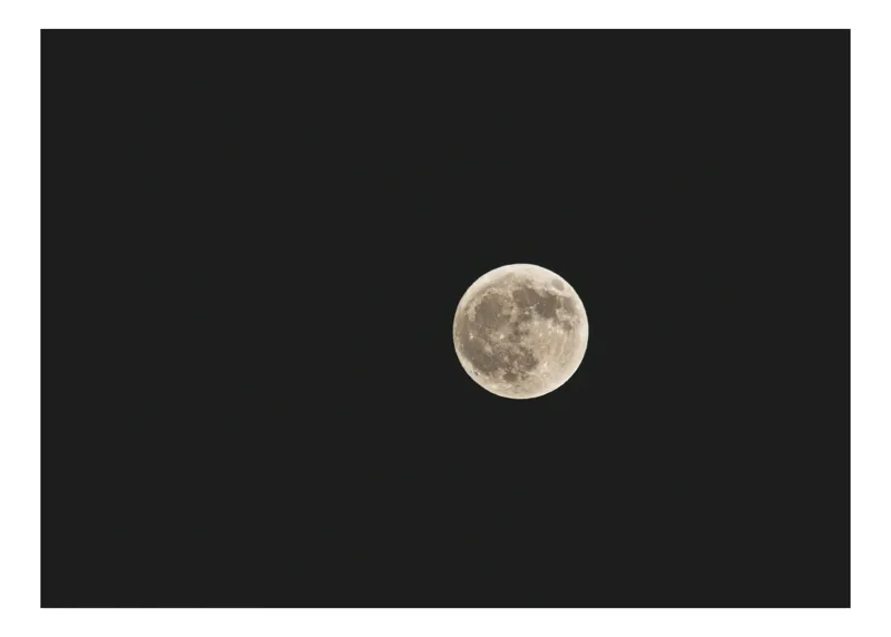 Tablou Canvas, "Luna plină în noapte liniștită", Lună, Noapte, Cer, Astronomie, Misterios, 150 x 100 cm