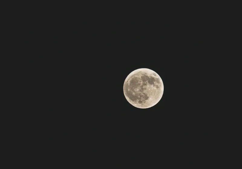 Tablou Canvas, "Luna plină în noapte liniștită", Lună, Noapte, Cer, Astronomie, Misterios, 100 x 70 cm – poza 2