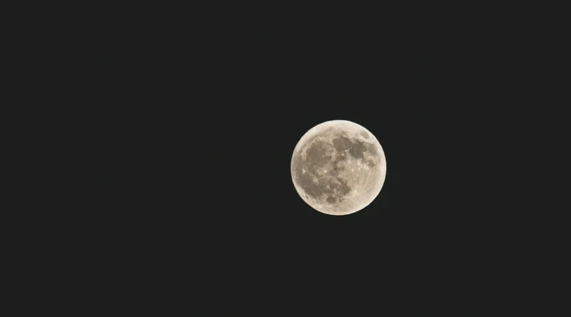 Tablou Canvas, "Luna plină în noapte liniștită", Lună, Noapte, Cer, Astronomie, Misterios, 90 x 50 cm – poza 2