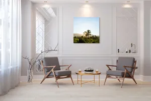 Tablou Canvas, "Răsărit în paradisul tropical", 100 x 100 cm – poza 7