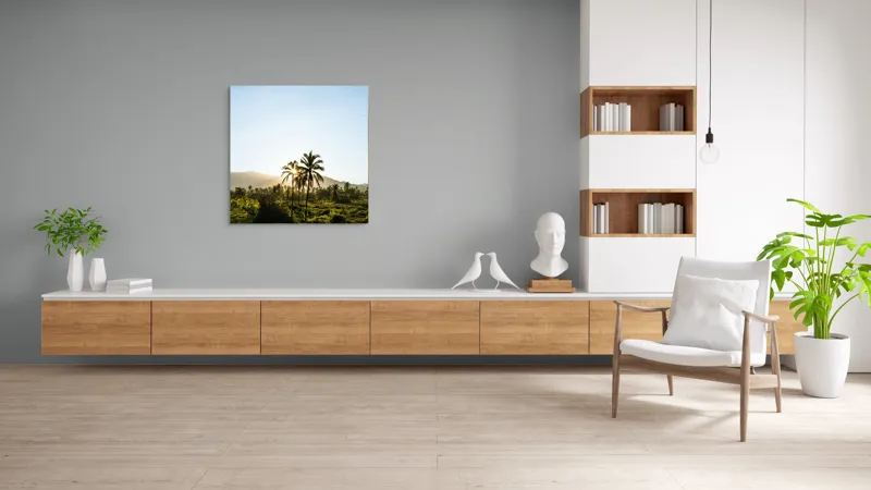 Tablou Canvas, "Răsărit în paradisul tropical", 100 x 100 cm – poza 8
