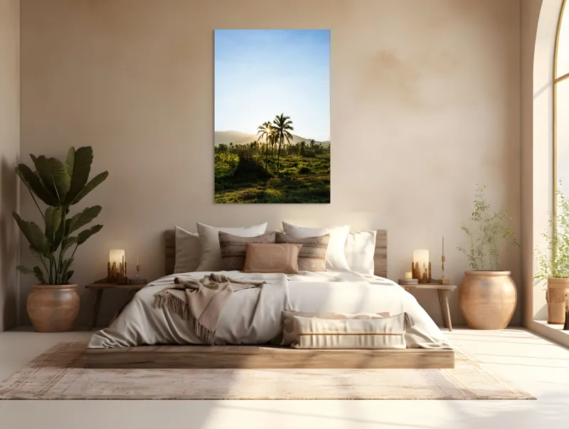 Tablou Canvas, "Răsărit în paradisul tropical", 100 x 150 cm – poza 3