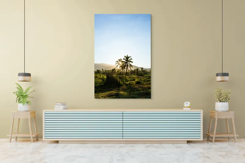 Tablou Canvas, "Răsărit în paradisul tropical", 100 x 150 cm – poza 4
