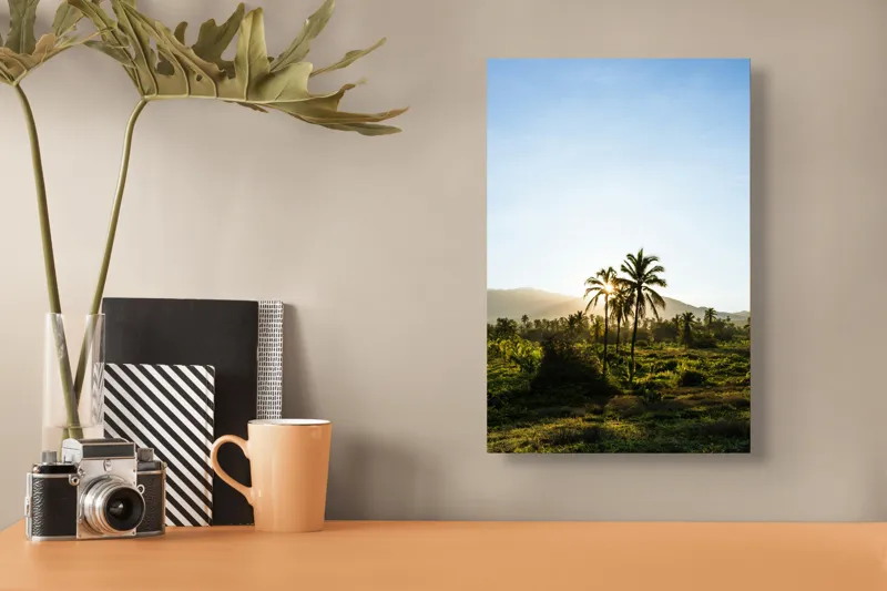 Tablou Canvas, "Răsărit în paradisul tropical", 26 x 39 cm – poza 3