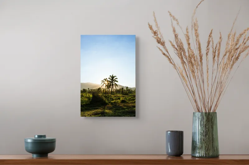 Tablou Canvas, "Răsărit în paradisul tropical", 26 x 39 cm – poza 5