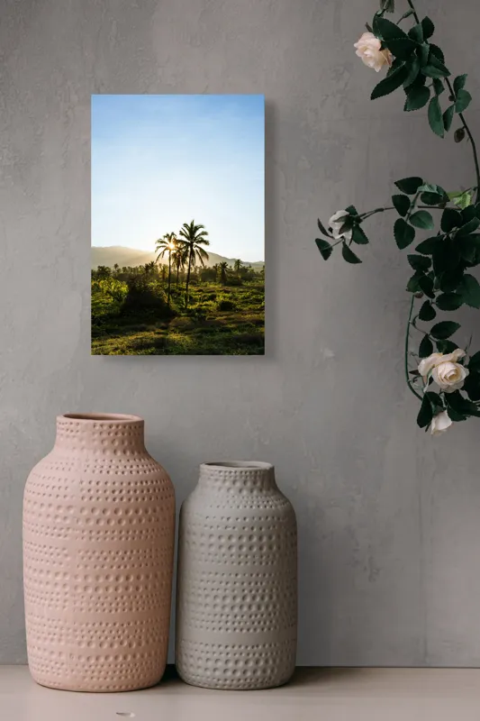 Tablou Canvas, "Răsărit în paradisul tropical", 26 x 39 cm – poza 6