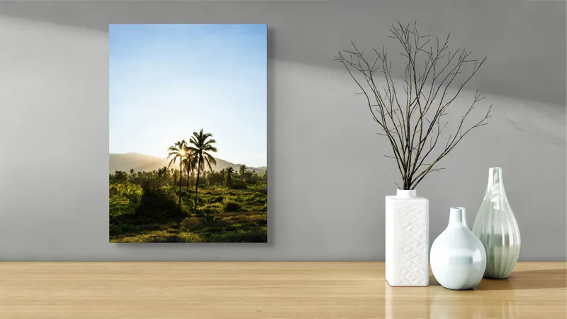 Tablou Canvas, "Răsărit în paradisul tropical", 39 x 54 cm – poza 4