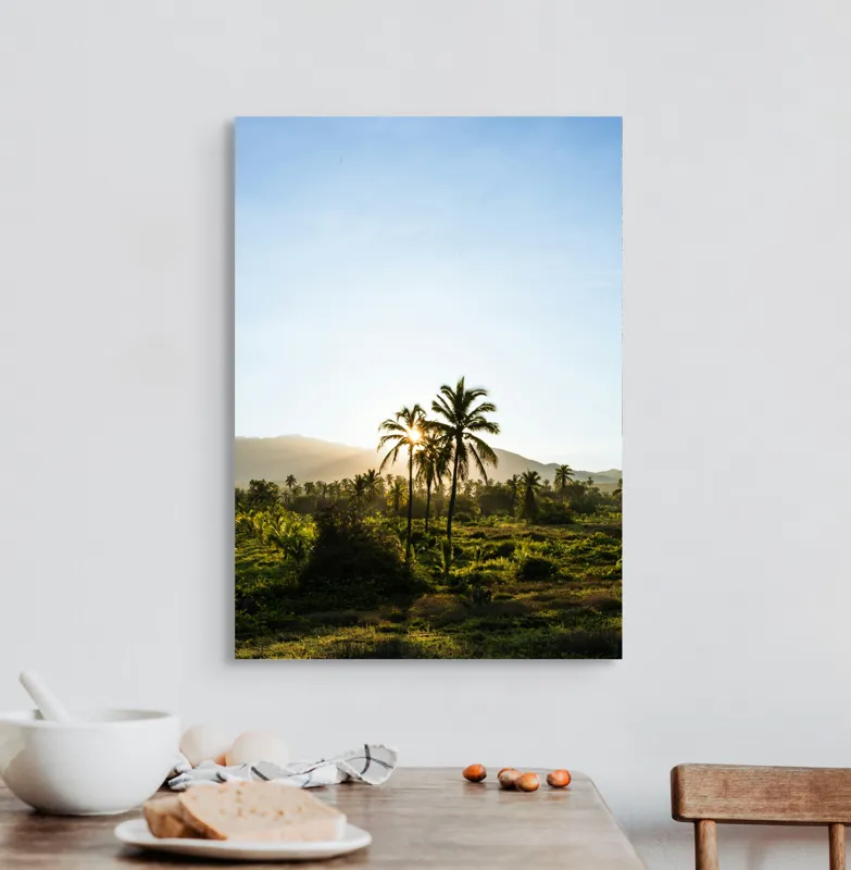 Tablou Canvas, "Răsărit în paradisul tropical", 50 x 70 cm – poza 3