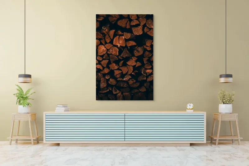 Tablou Canvas, "Stive de lemne întunecate și dense", 100 x 150 cm – poza 4