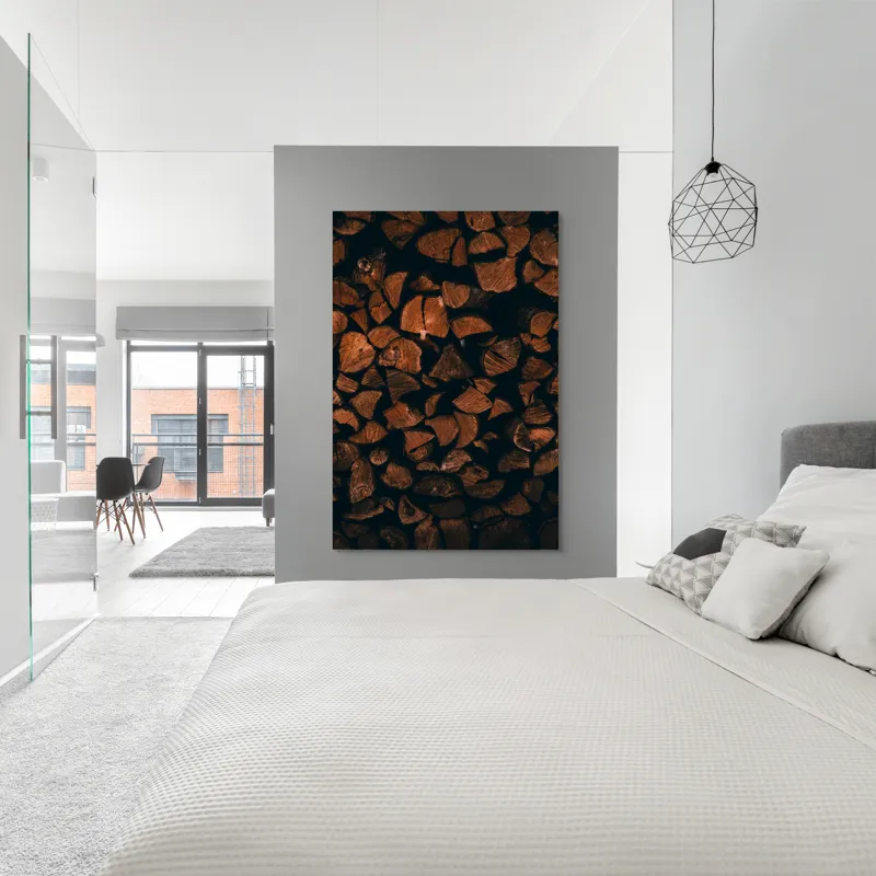 Tablou Canvas, "Stive de lemne întunecate și dense", 100 x 150 cm – poza 5