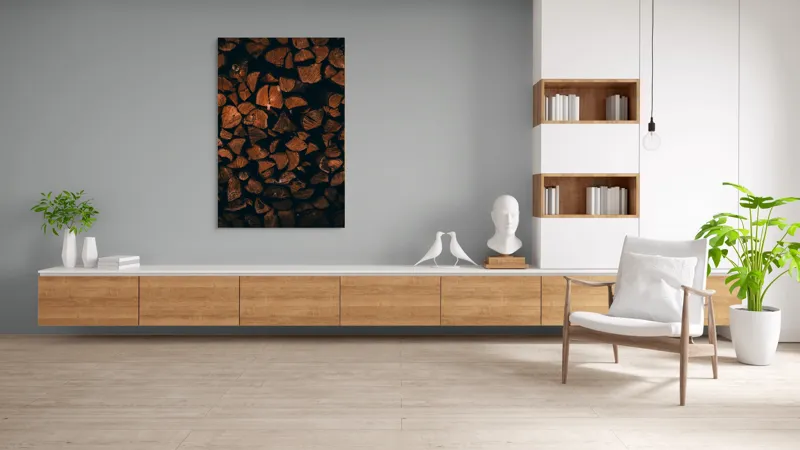 Tablou Canvas, "Stive de lemne întunecate și dense", 100 x 150 cm – poza 8