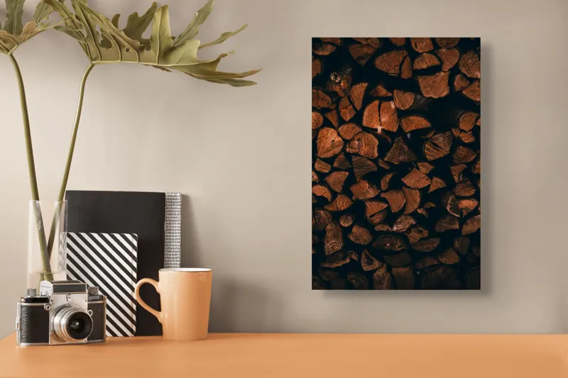 Tablou Canvas, "Stive de lemne întunecate și dense", Îmi pare rău, nu pot să descriu imaginea., 26 x 39 cm – poza 3