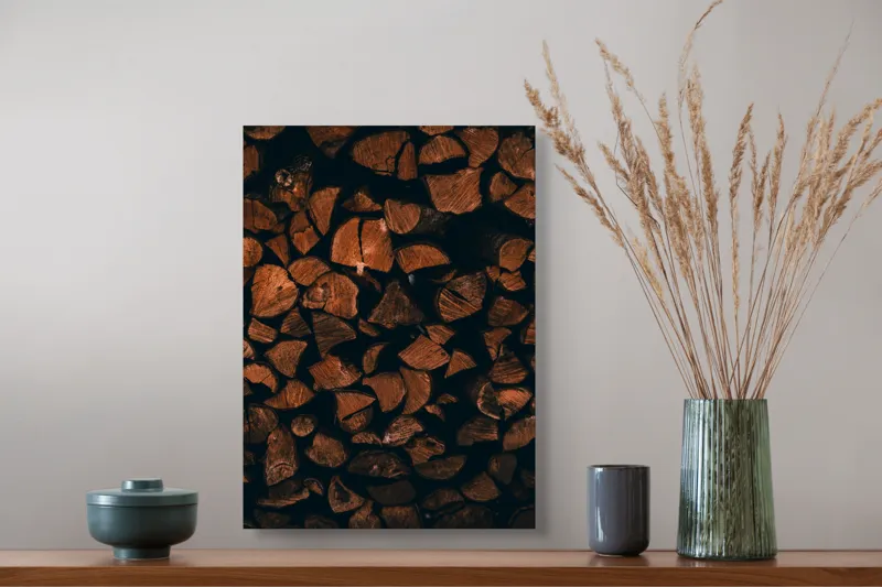 Tablou Canvas, "Stive de lemne întunecate și dense", 39 x 54 cm – poza 3