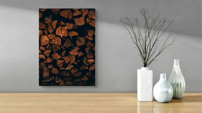 Tablou Canvas, "Stive de lemne întunecate și dense", 39 x 54 cm – poza 4