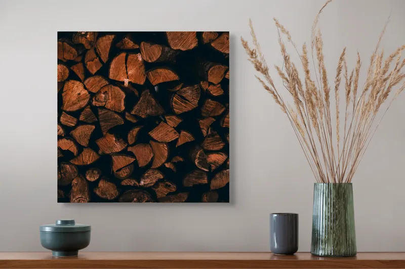 Tablou Canvas, "Stive de lemne întunecate și dense", 50 x 50 cm – poza 4
