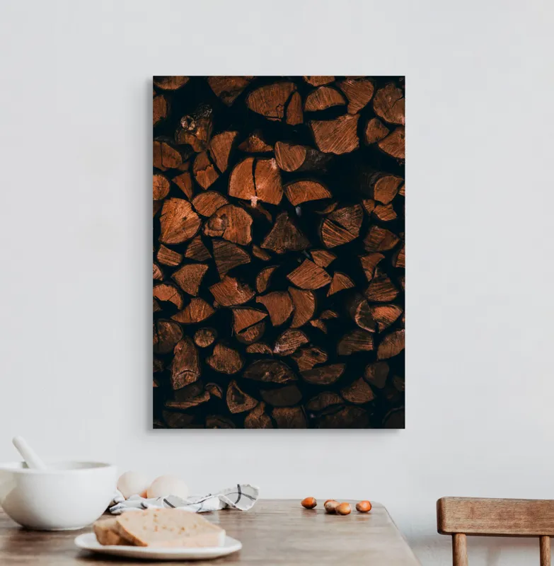 Tablou Canvas, "Stive de lemne întunecate și dense", 50 x 70 cm – poza 3