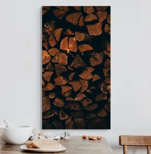 Tablou Canvas, "Stive de lemne întunecate și dense", 50 x 90 cm – poza 3