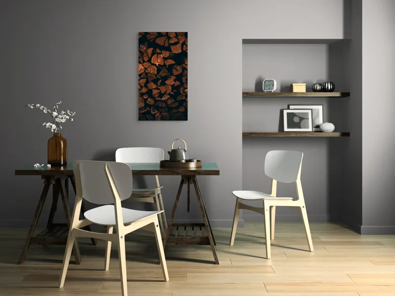 Tablou Canvas, "Stive de lemne întunecate și dense", 50 x 90 cm – poza 4