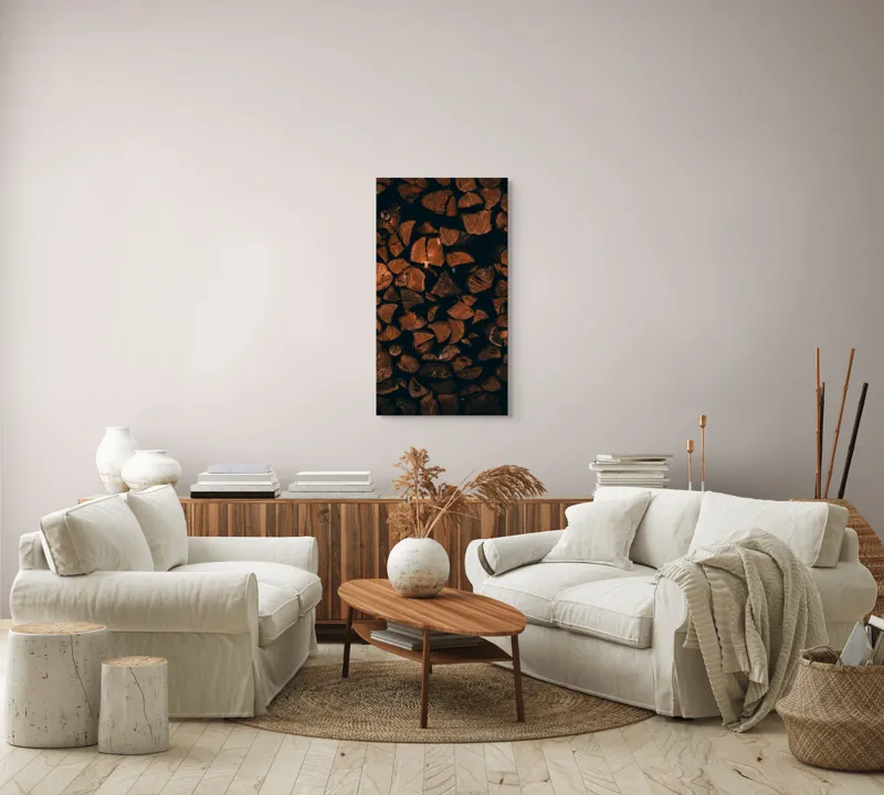 Tablou Canvas, "Stive de lemne întunecate și dense", 50 x 90 cm – poza 7