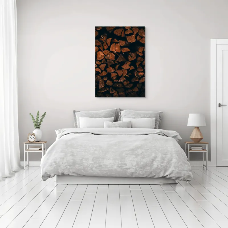 Tablou Canvas, "Stive de lemne întunecate și dense", 70 x 100 cm – poza 3